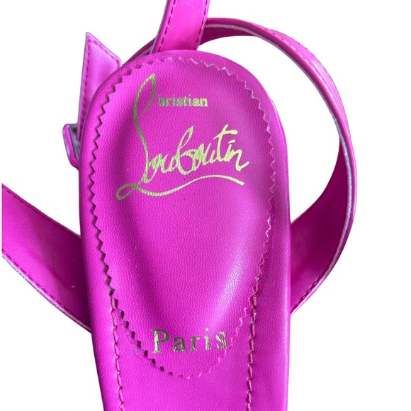 Christian Louboutin Miss Sabina 85 Pink Patent Sandals – Size 41 – Red Sole 👠 - Picture 7 of 13